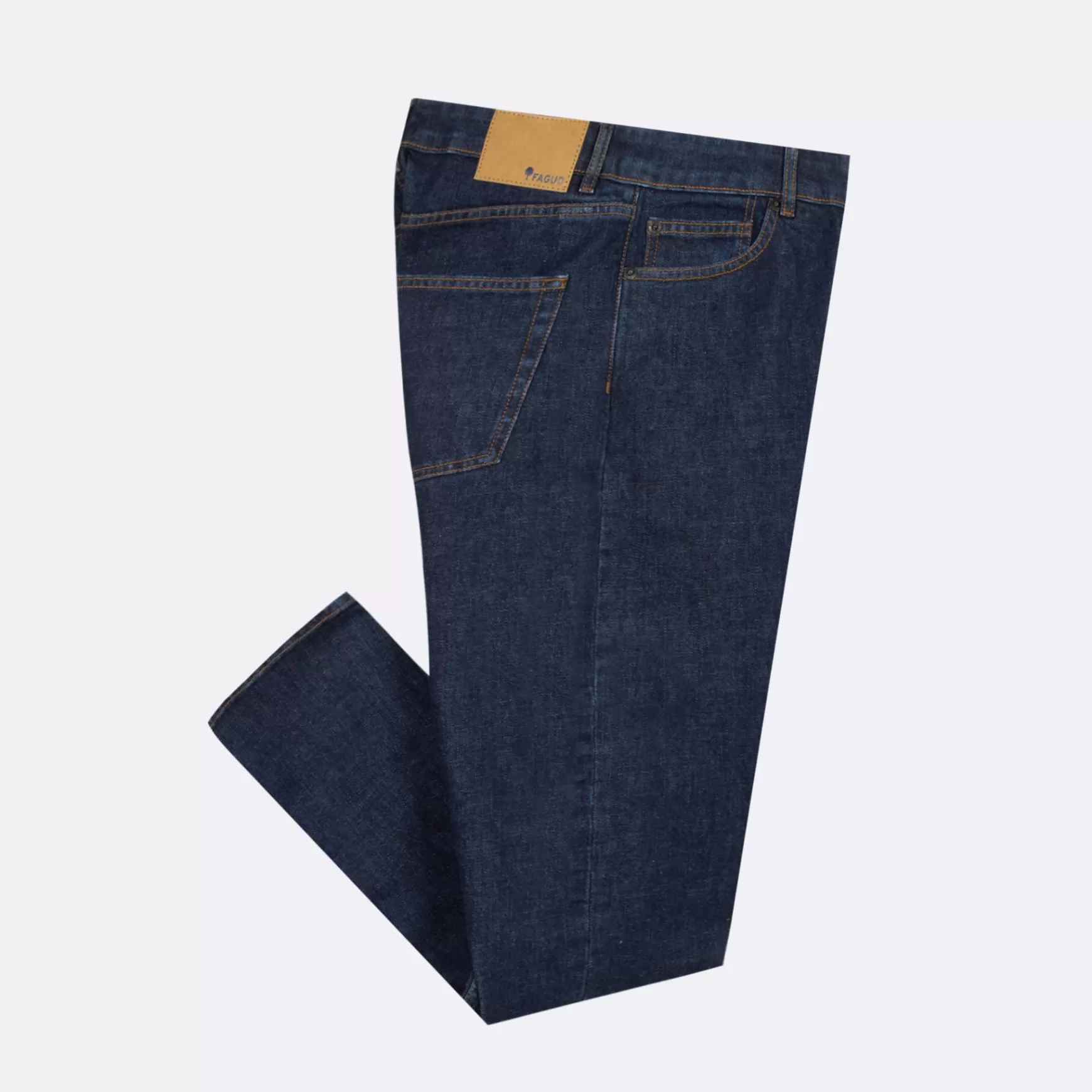 Jean^FAGUO Denim Brut Jean Slanke Snit