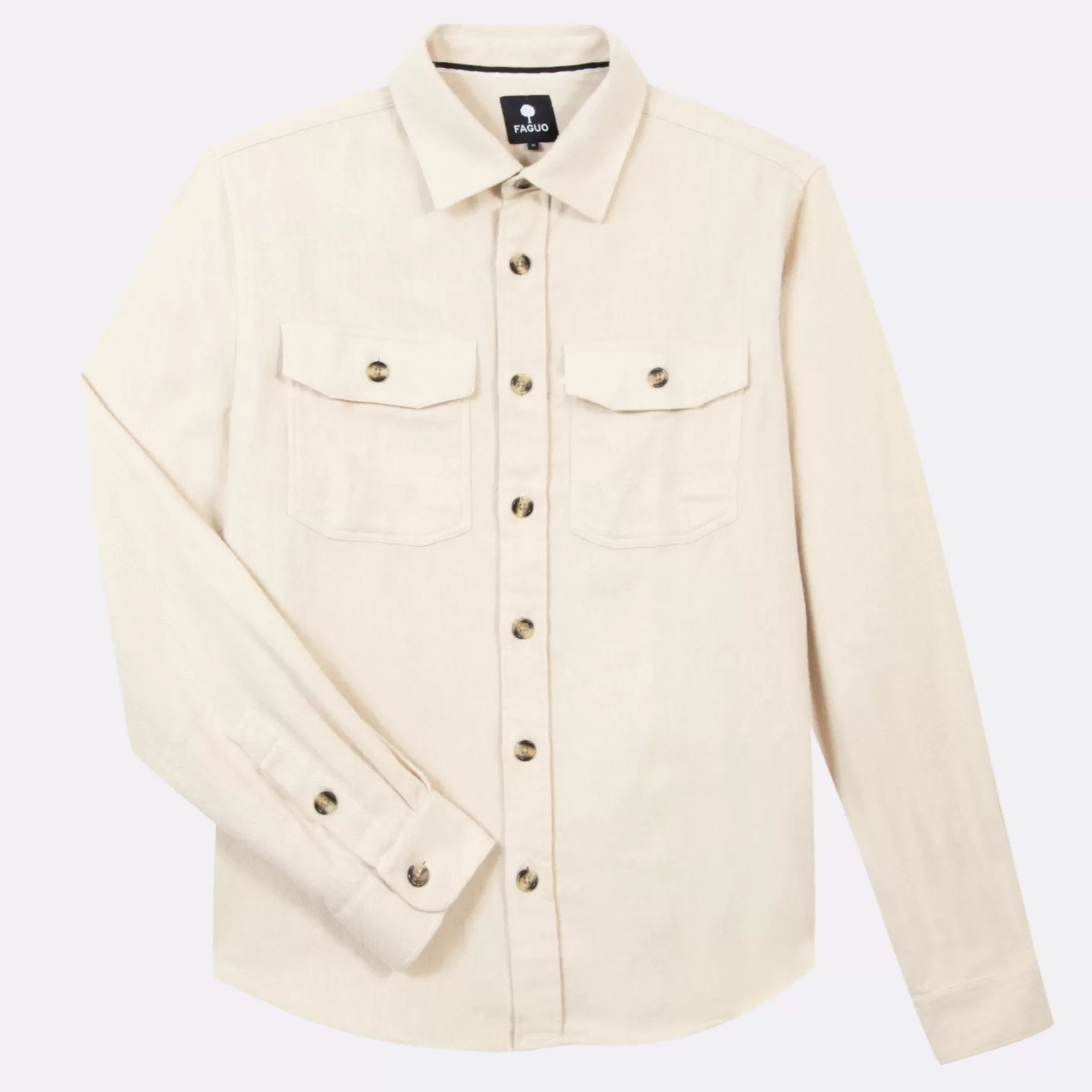 Overhemden^FAGUO Ecru Overshirt