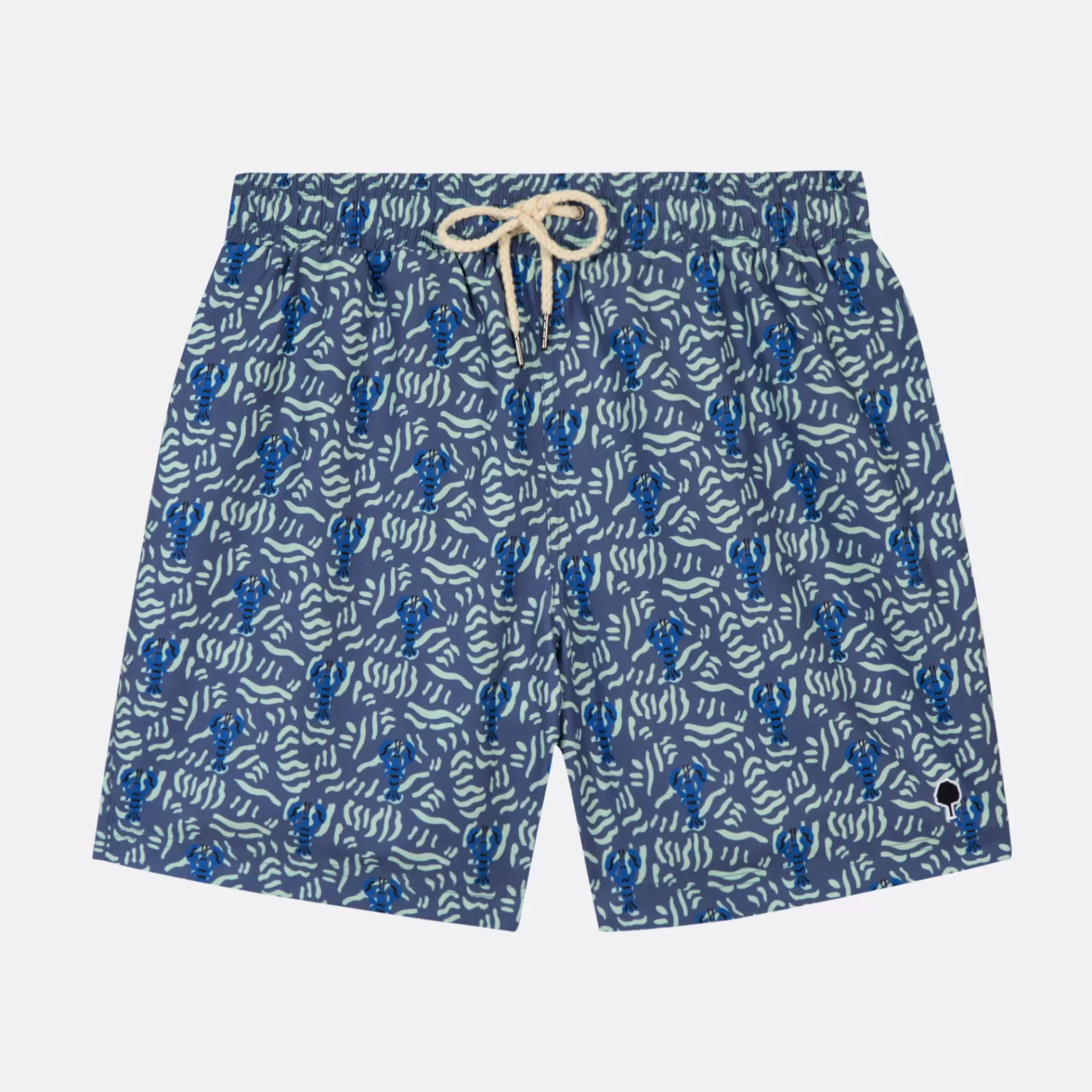 Zwemshort Voor Heren^FAGUO Gewassen Marineblauwe Badkleding