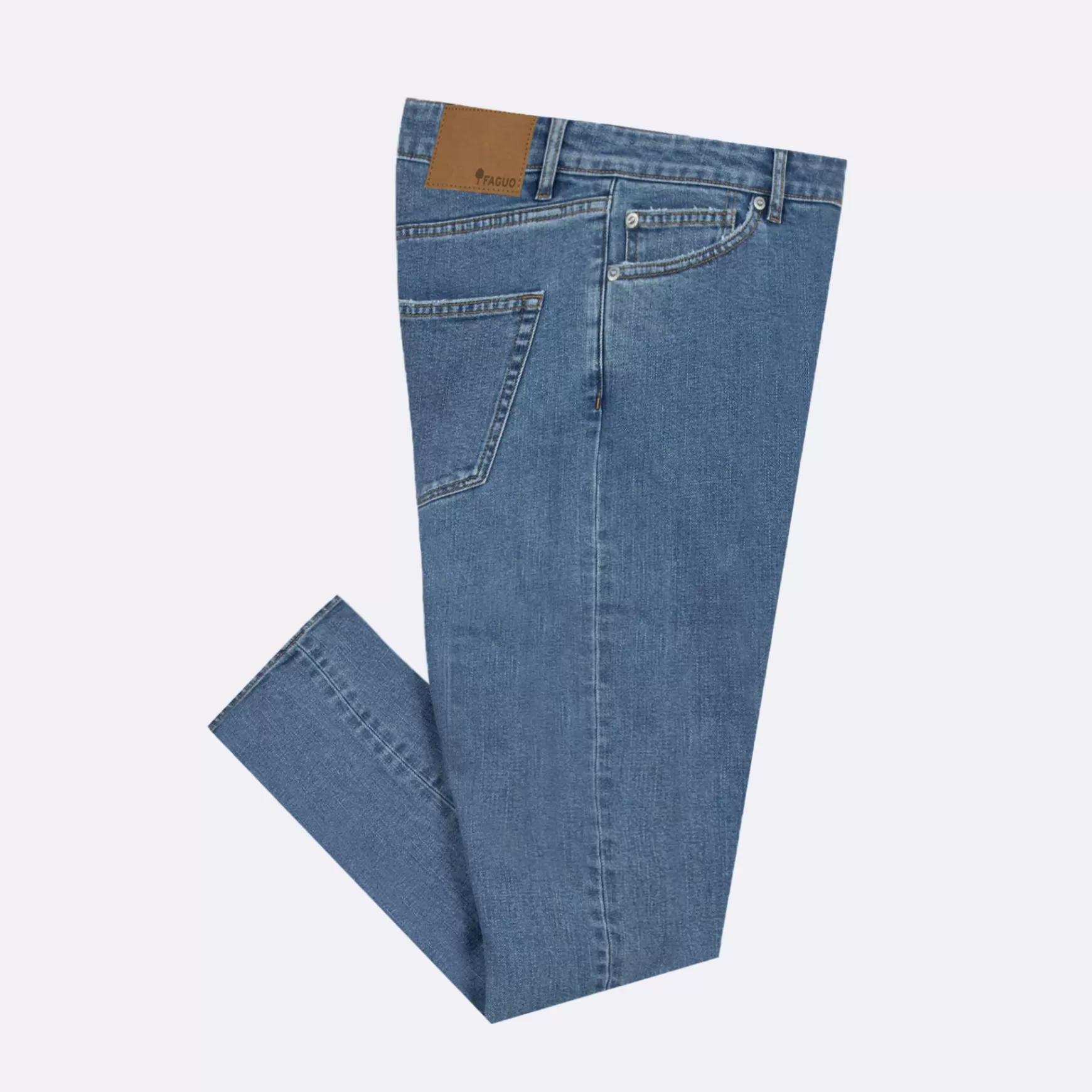 Jean^FAGUO Lichte Denim Jeans Met Slanke Snit