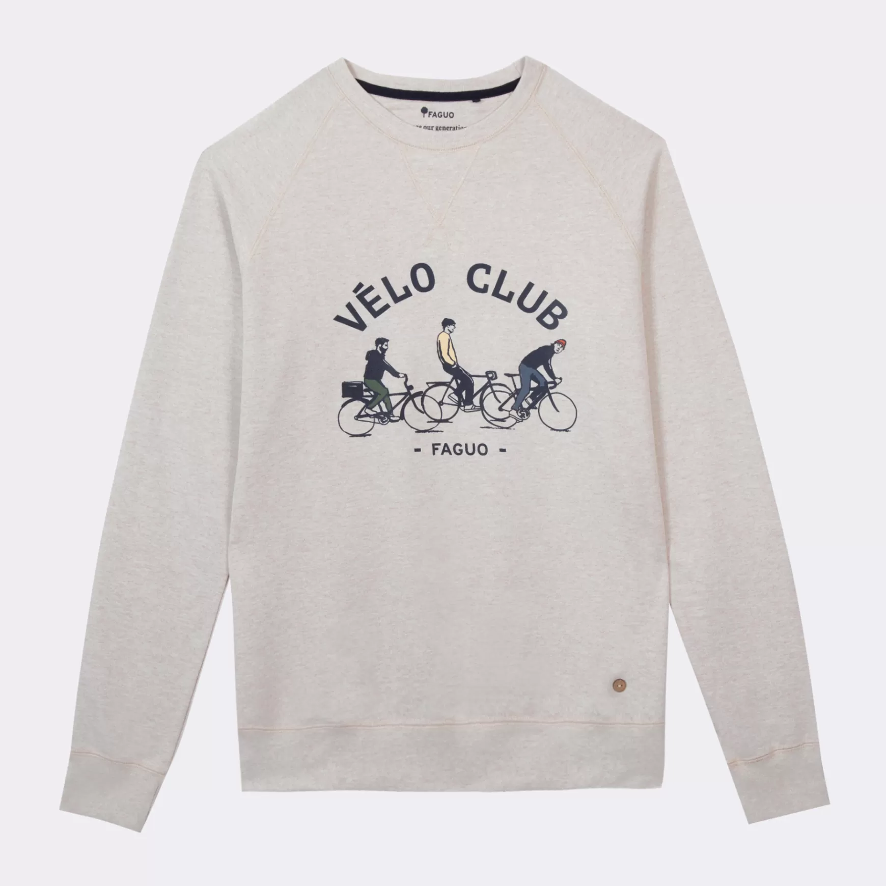 Faguo-Sweatshirts^FAGUO Medium Beige Gemeleerd Sweatshirt