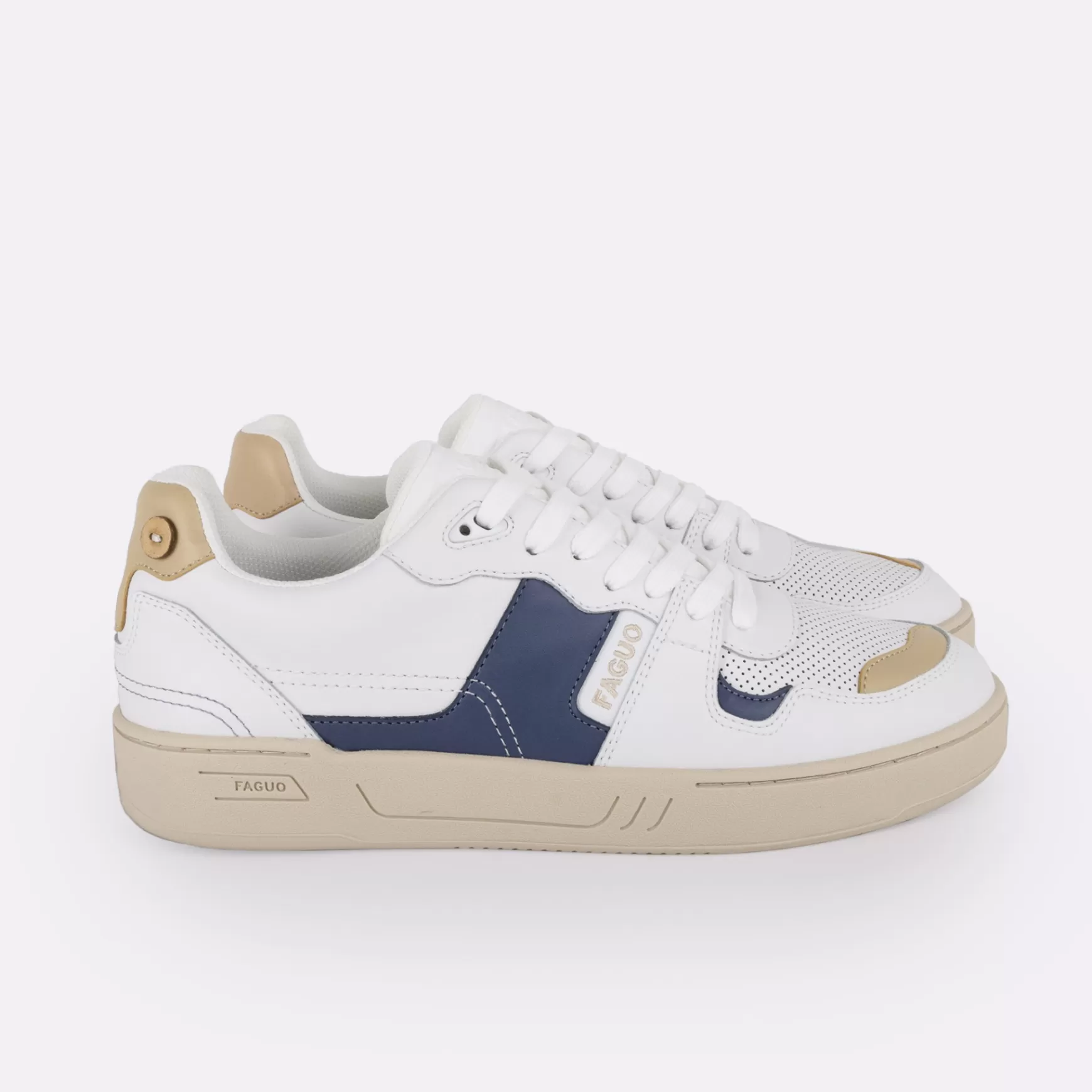 Mens - Schoenen^FAGUO Witte En Blauwe Manden