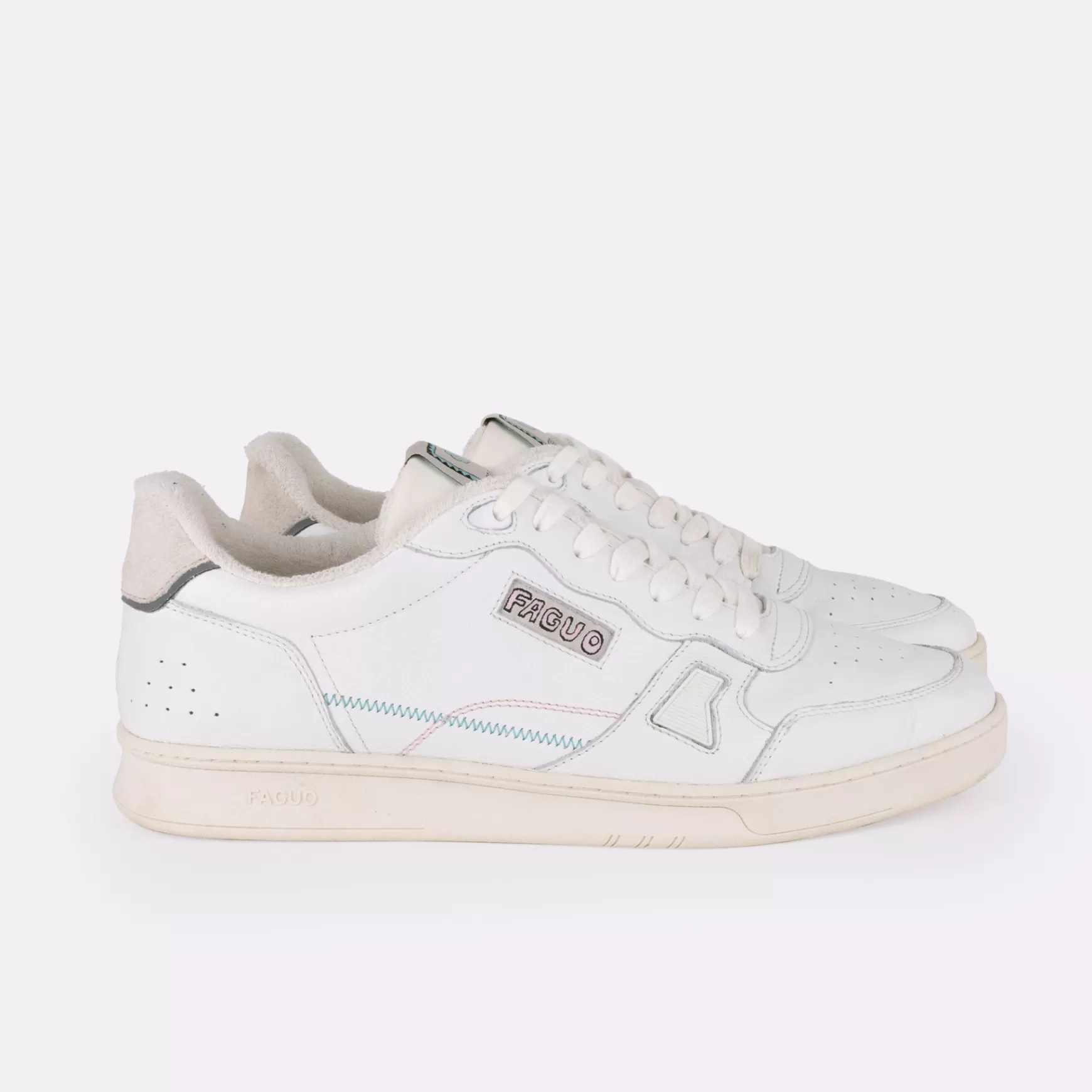 Mens - Schoenen^FAGUO Witte En Roze Sneakers