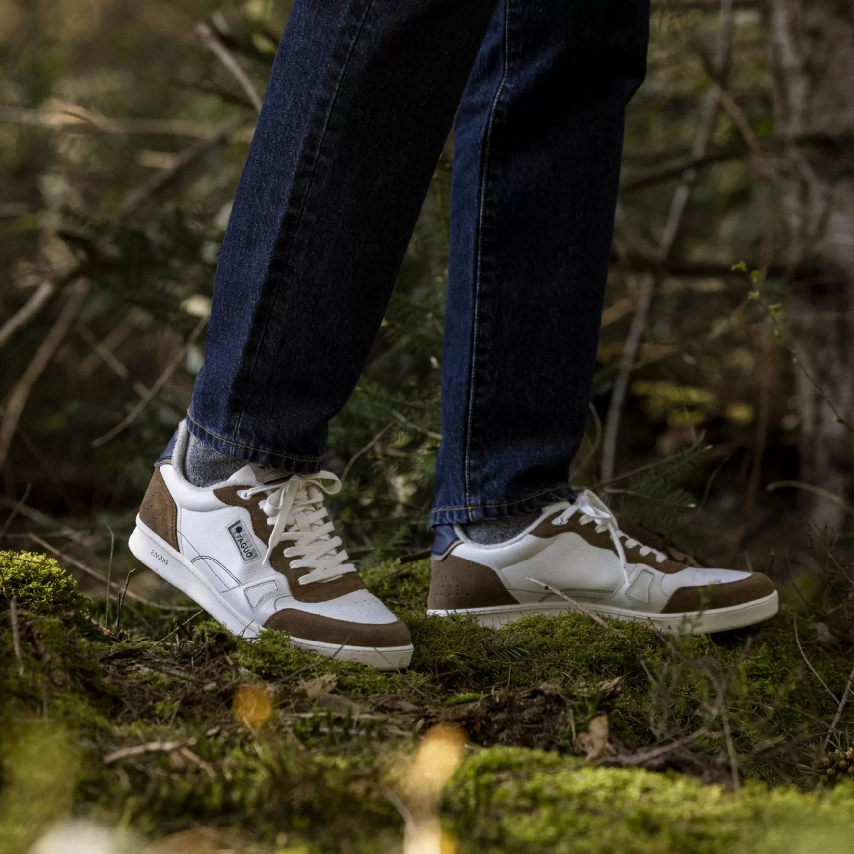 Mens - Schoenen^FAGUO Witte, Marineblauwe En Bruine Manden