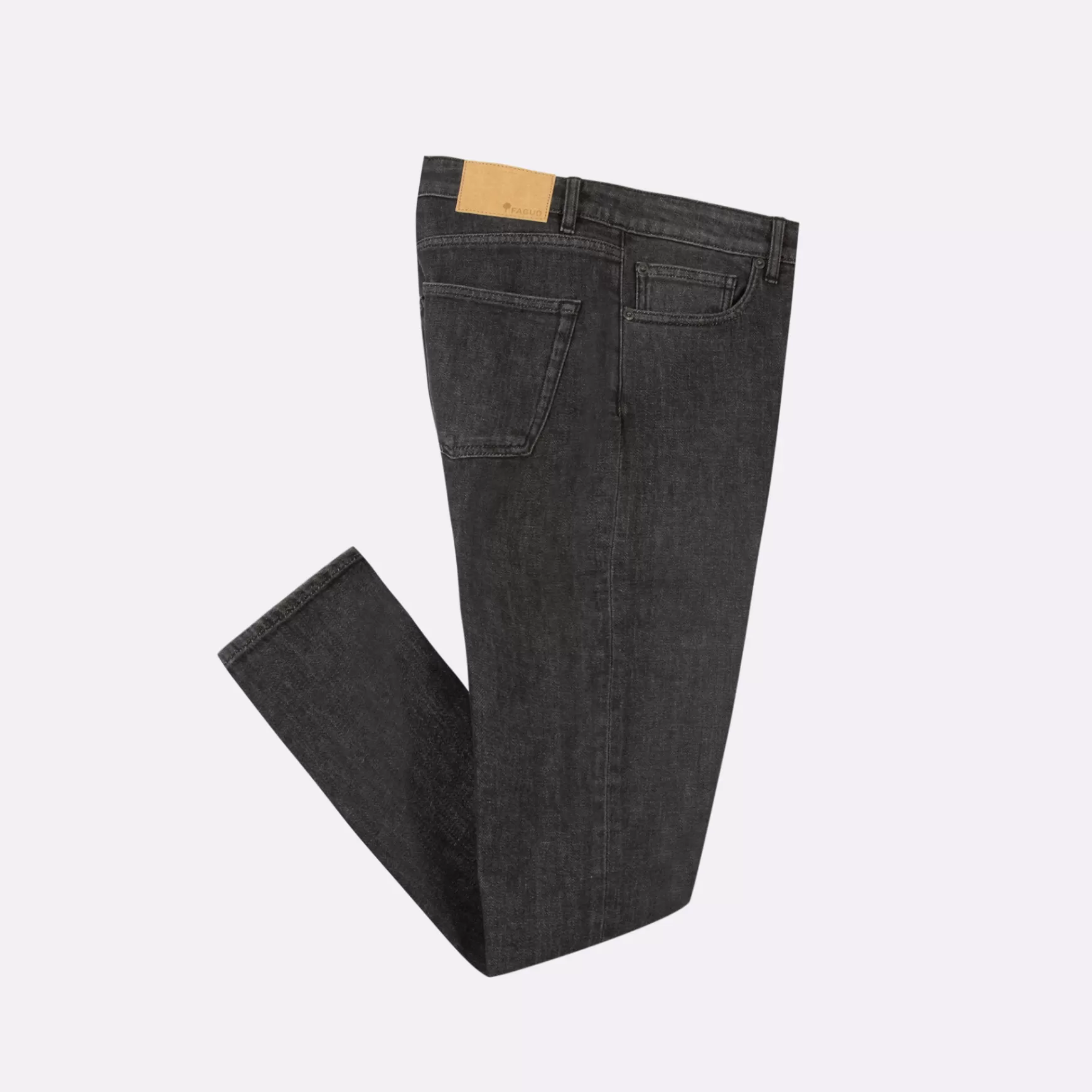 Jean^FAGUO Zwart Gewassen Jeans Met Slanke Snit